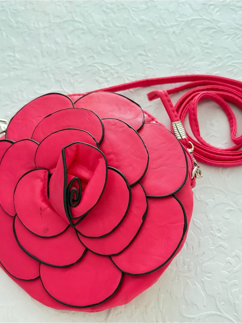 Slim Pink Zipper Card & Key Holder Pouch